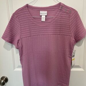 NWT Alfred Dunner Mauve Short Sleeve Top